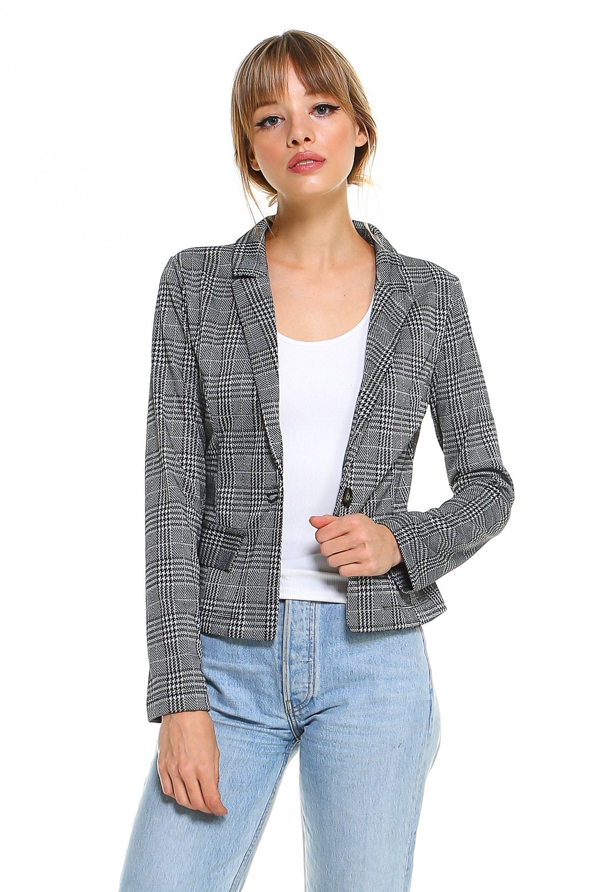 Point Plaid Blazer - MeJ-design