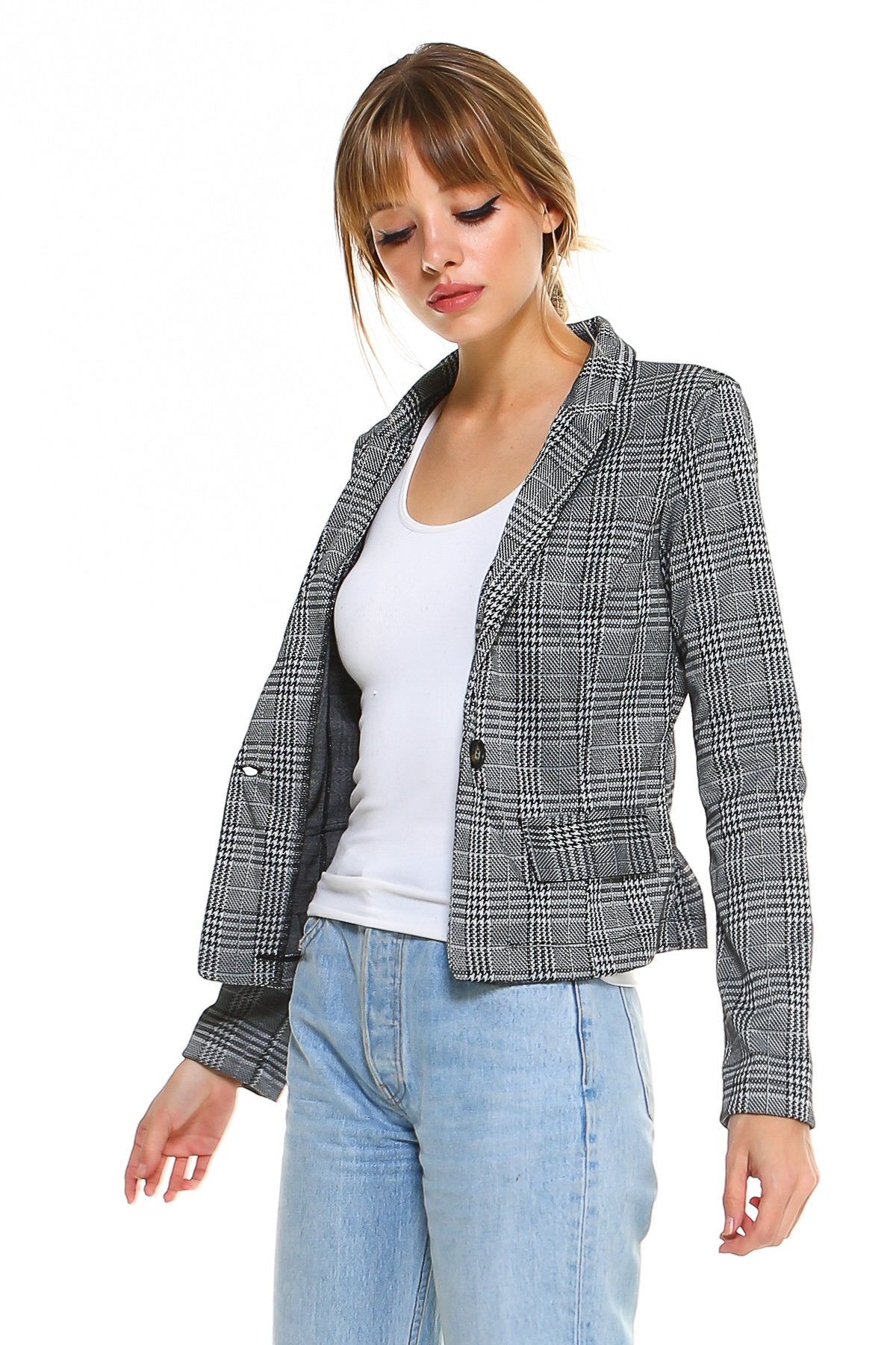 Point Plaid Blazer - MeJ-design