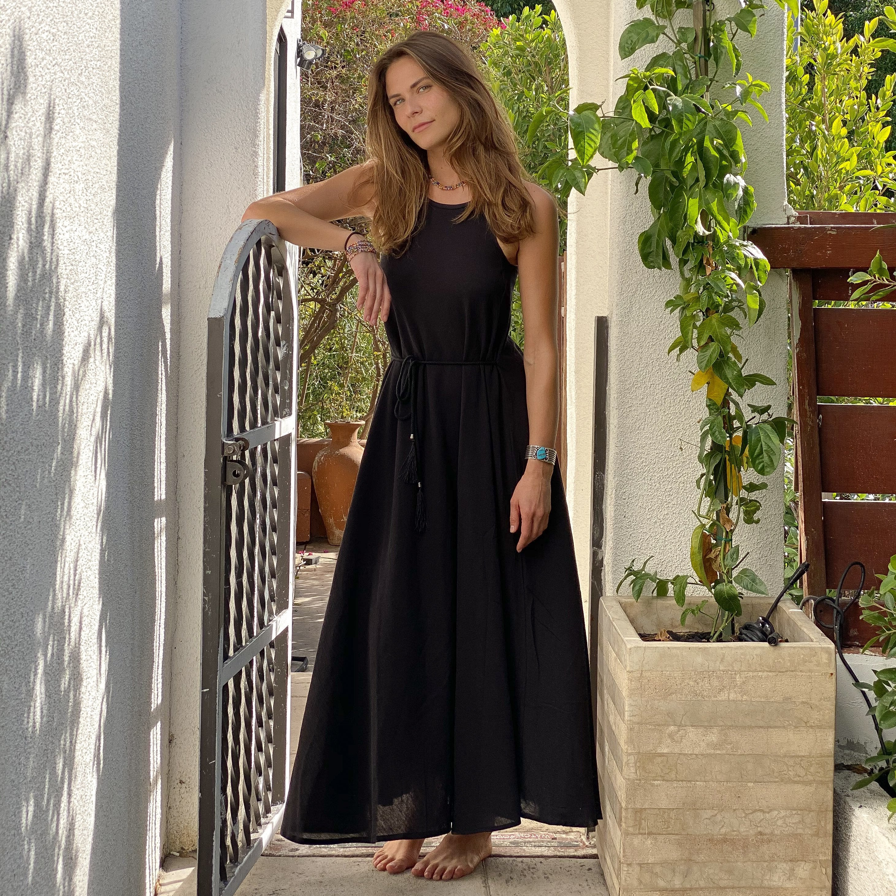 CALLIE MAXI DRESS - BLACK - MeJ-design