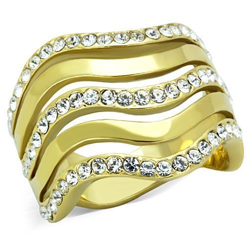 Women Stainless Steel Synthetic Crystal Rings - MeJ-design