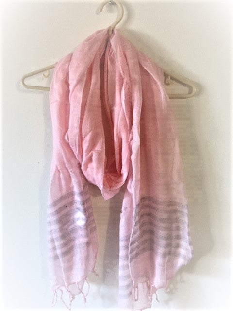 Women's Handloom Scarf- Pink Color From RSV Global Inc - MeJ-design