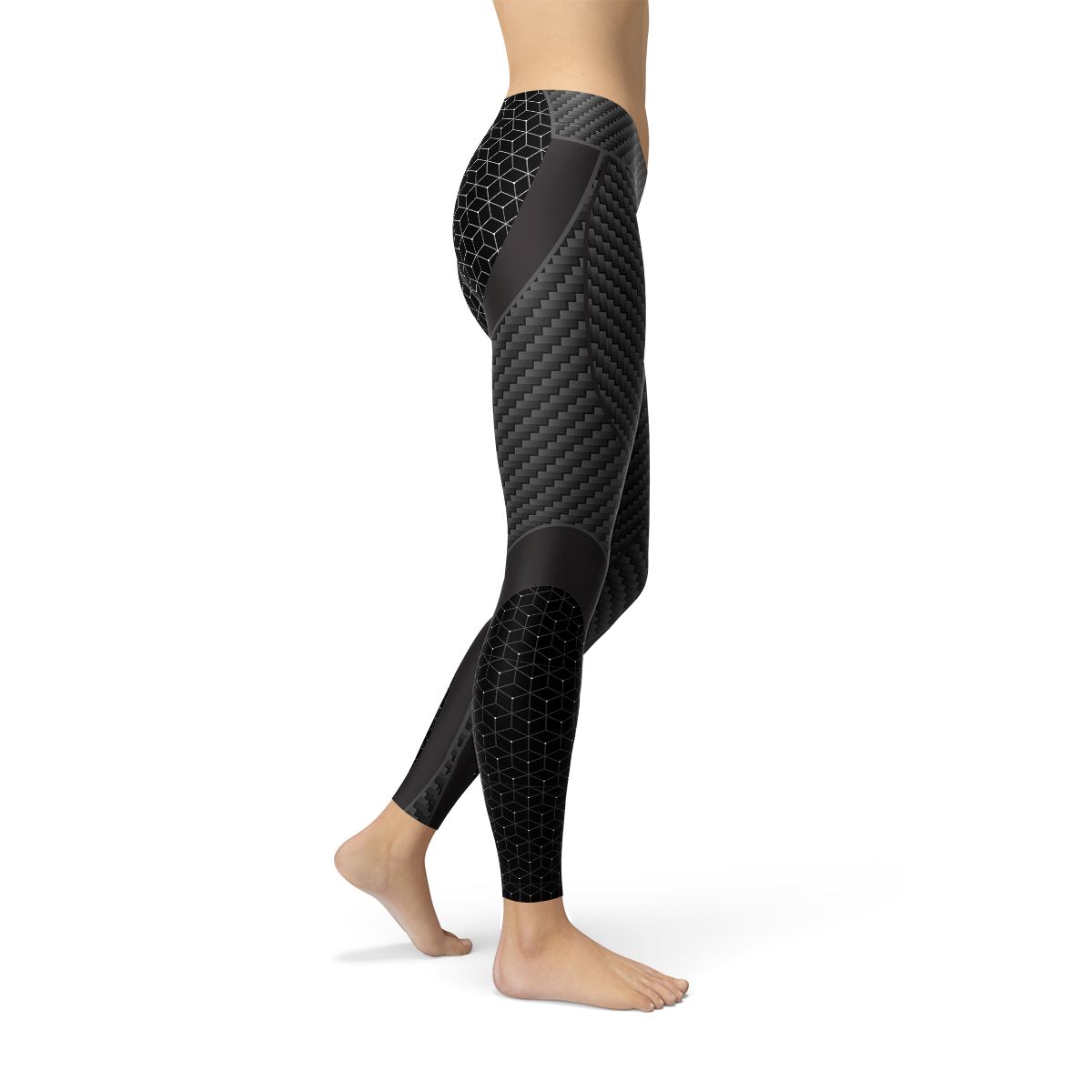 Womens Carbon Fiber Sports Leggings - MeJ-design