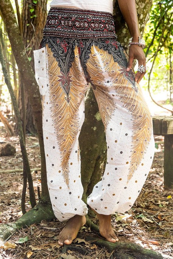 WHITE PEACOCK Women Boho Pants Hippie Pants Yoga - MeJ-design