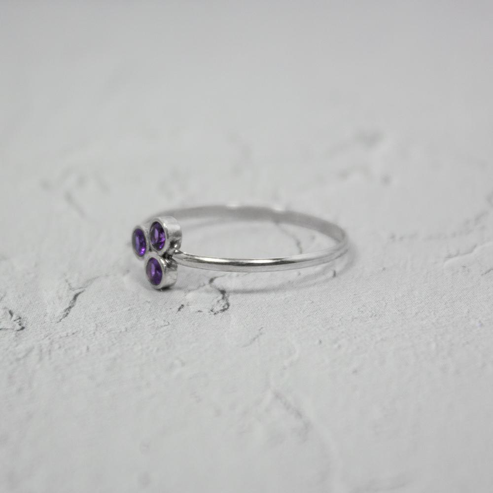 Amethyst Cluster Sterling Silver Ring - MeJ-design